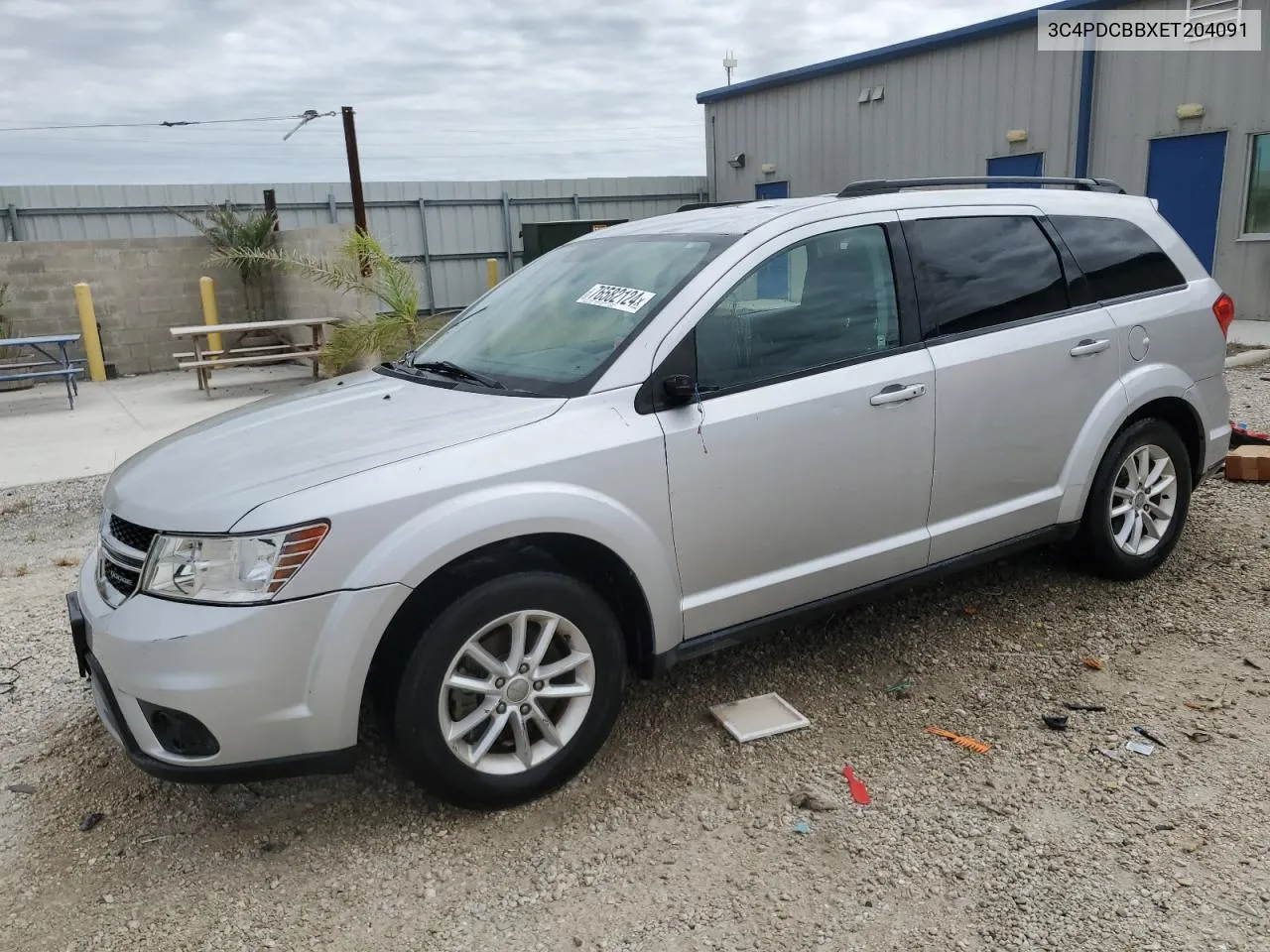 2014 Dodge Journey Sxt VIN: 3C4PDCBBXET204091 Lot: 76582124