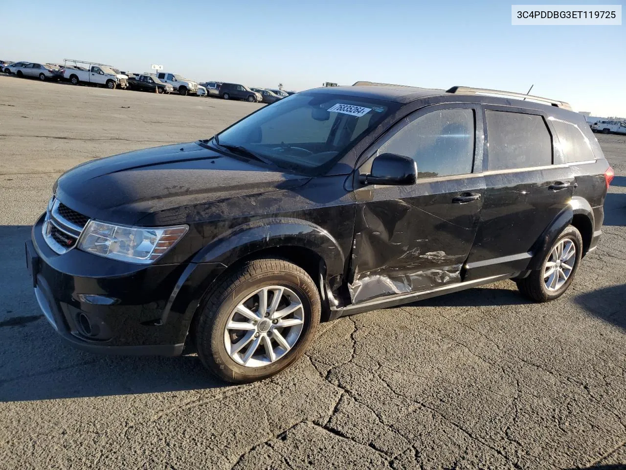 2014 Dodge Journey Sxt VIN: 3C4PDDBG3ET119725 Lot: 76835264