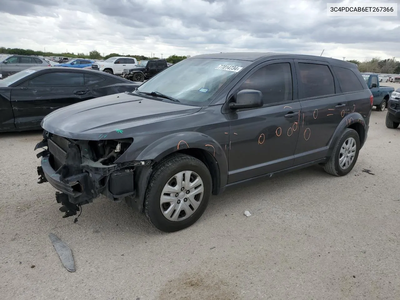 2014 Dodge Journey Se VIN: 3C4PDCAB6ET267366 Lot: 77014734