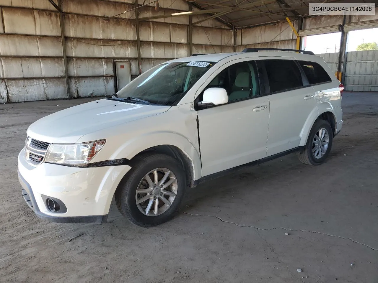 2014 Dodge Journey Sxt VIN: 3C4PDCBG4ET142098 Lot: 77611234