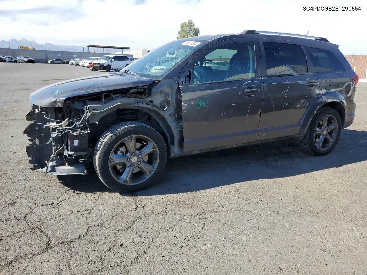 2014 Dodge Journey Crossroad VIN: 3C4PDCGB2ET290554 Lot: 78101794