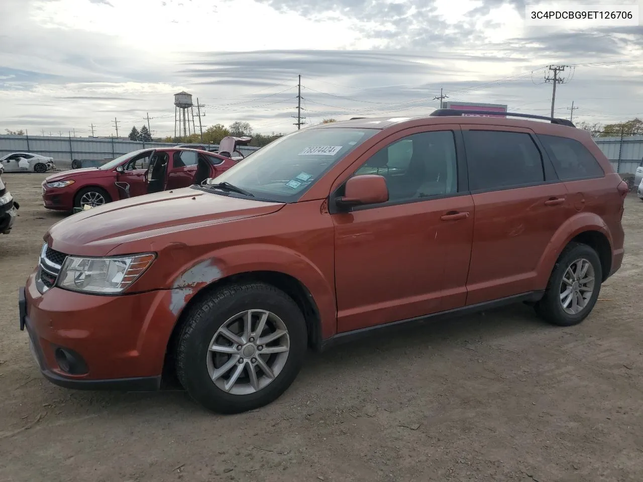 2014 Dodge Journey Sxt VIN: 3C4PDCBG9ET126706 Lot: 78374424