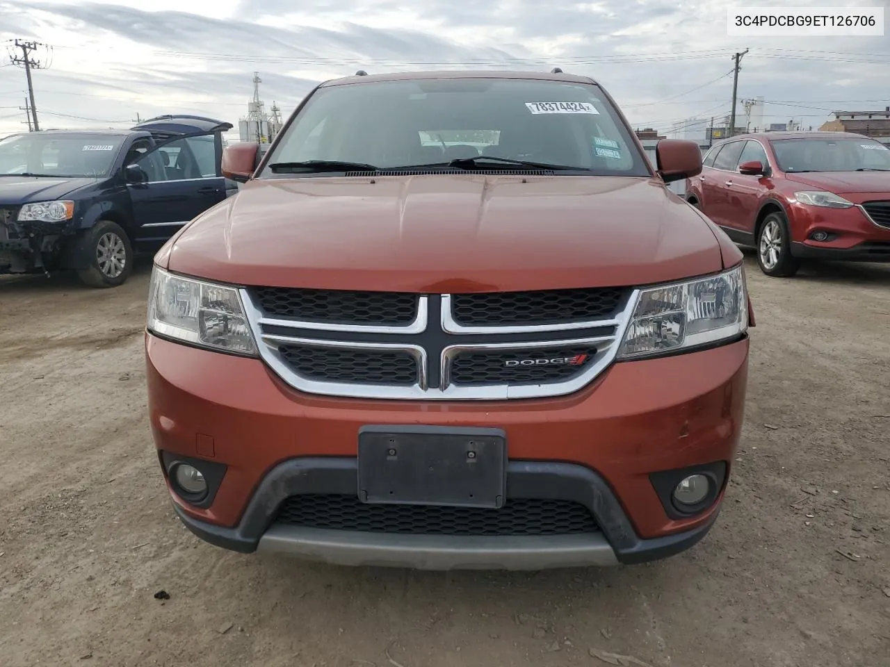 2014 Dodge Journey Sxt VIN: 3C4PDCBG9ET126706 Lot: 78374424