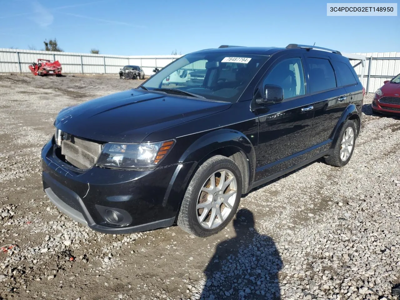 2014 Dodge Journey Limited VIN: 3C4PDCDG2ET148950 Lot: 78487794