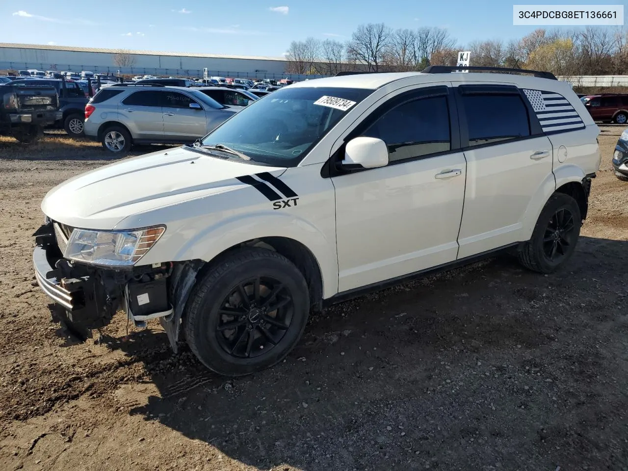 2014 Dodge Journey Sxt VIN: 3C4PDCBG8ET136661 Lot: 79509734