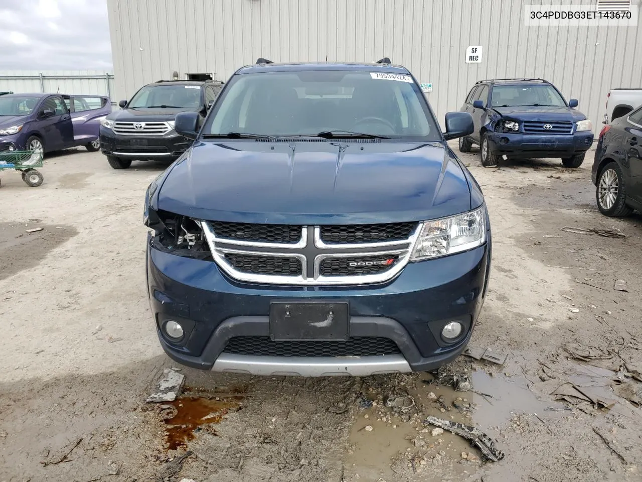 2014 Dodge Journey Sxt VIN: 3C4PDDBG3ET143670 Lot: 79534424