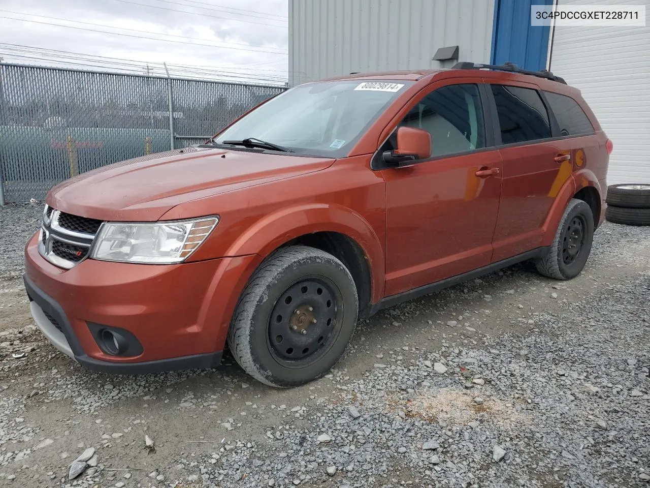 2014 Dodge Journey Sxt VIN: 3C4PDCCGXET228711 Lot: 80029814