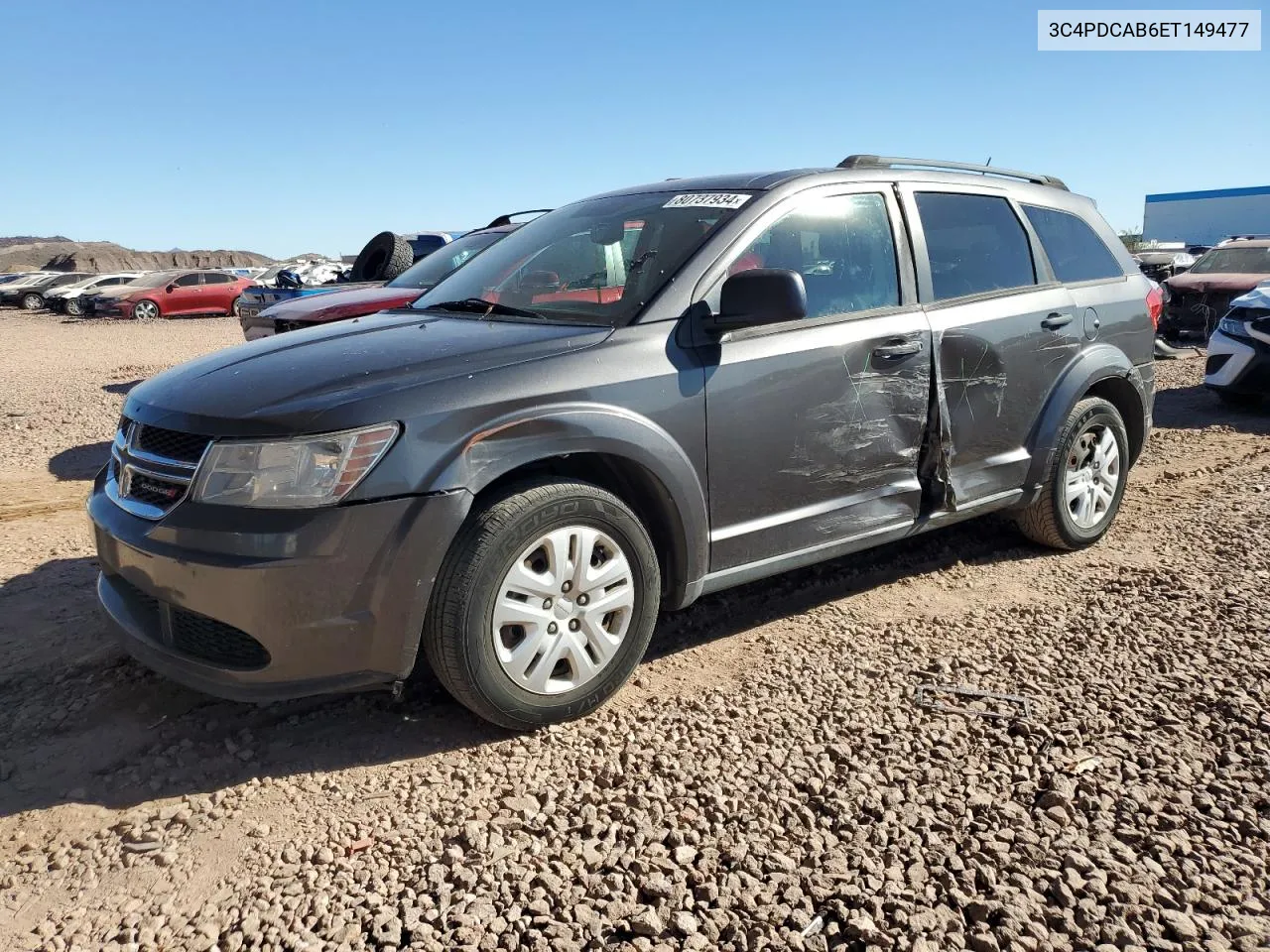 2014 Dodge Journey Se VIN: 3C4PDCAB6ET149477 Lot: 80737934