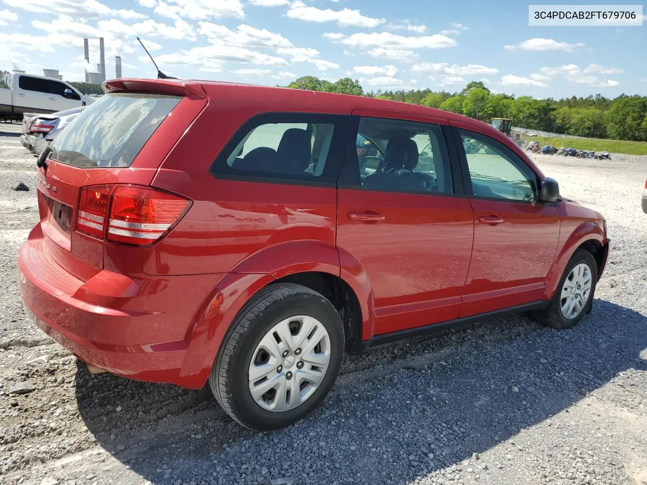 2015 Dodge Journey Se VIN: 3C4PDCAB2FT679706 Lot: 53209544