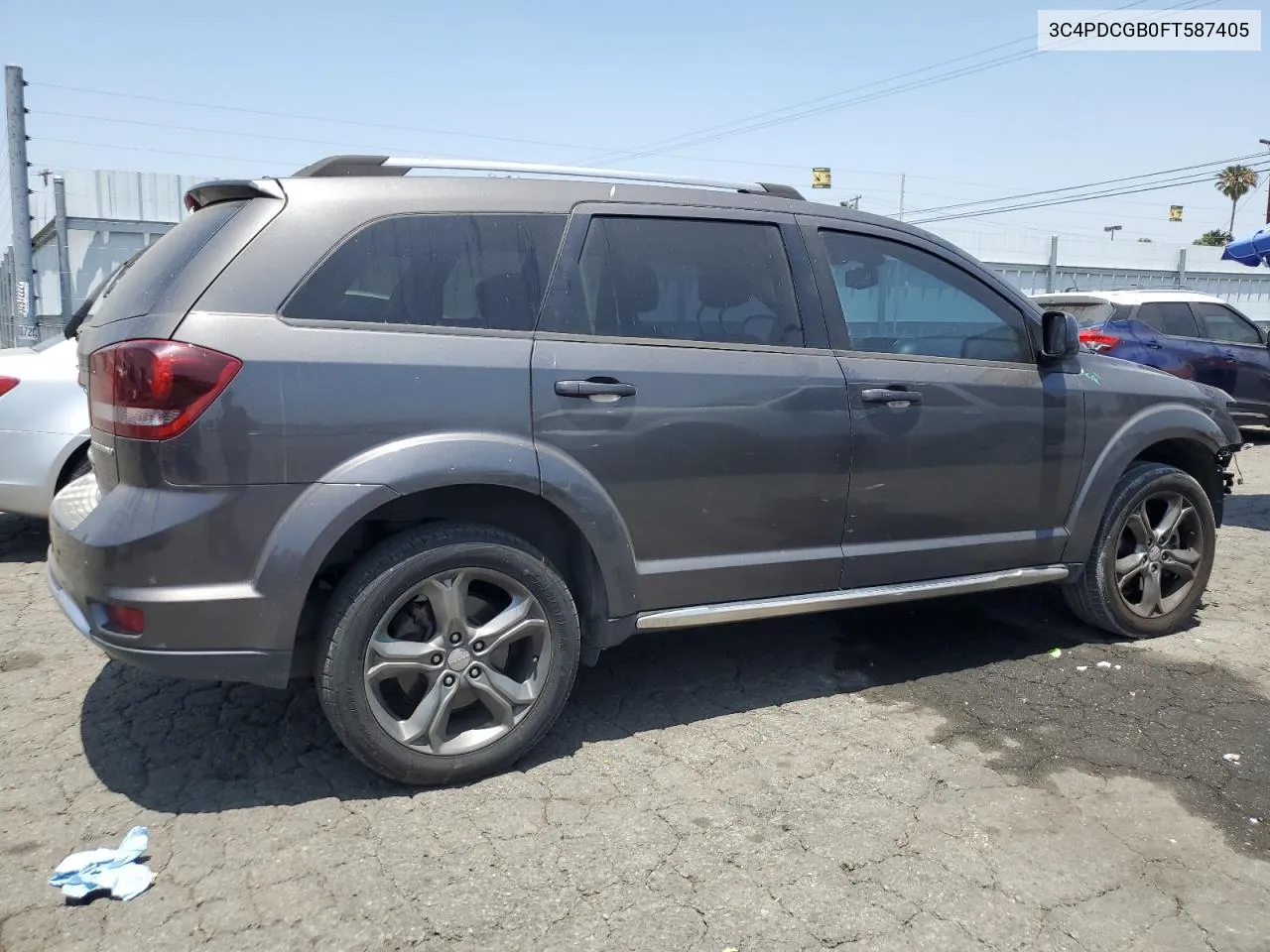 2015 Dodge Journey Crossroad VIN: 3C4PDCGB0FT587405 Lot: 57353094