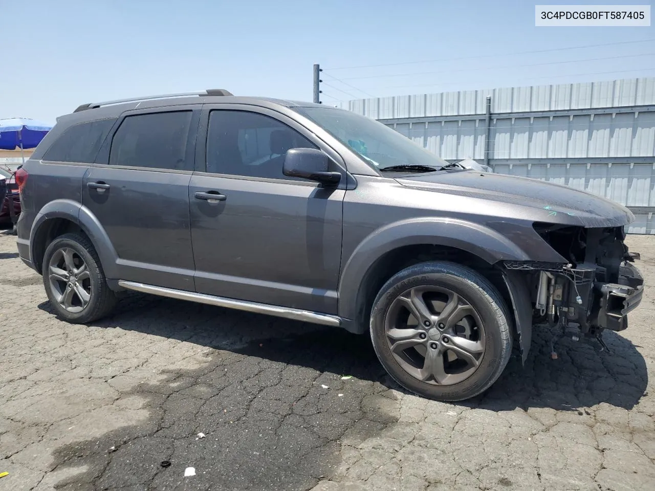 2015 Dodge Journey Crossroad VIN: 3C4PDCGB0FT587405 Lot: 57353094