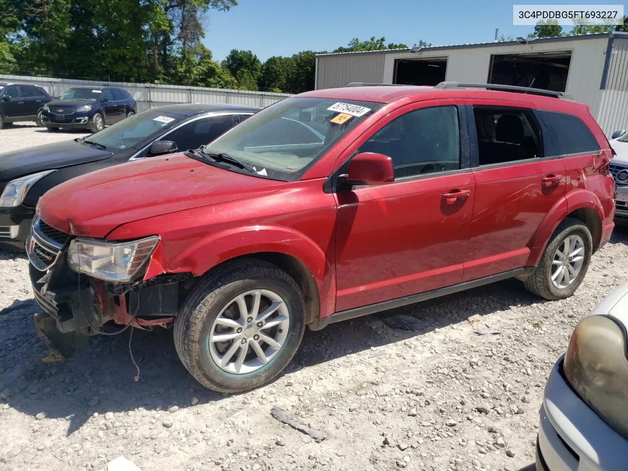 2015 Dodge Journey Sxt VIN: 3C4PDDBG5FT693227 Lot: 57754004