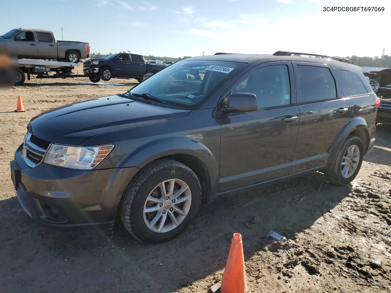 2015 Dodge Journey Sxt VIN: 3C4PDCBG8FT697069 Lot: 58132244