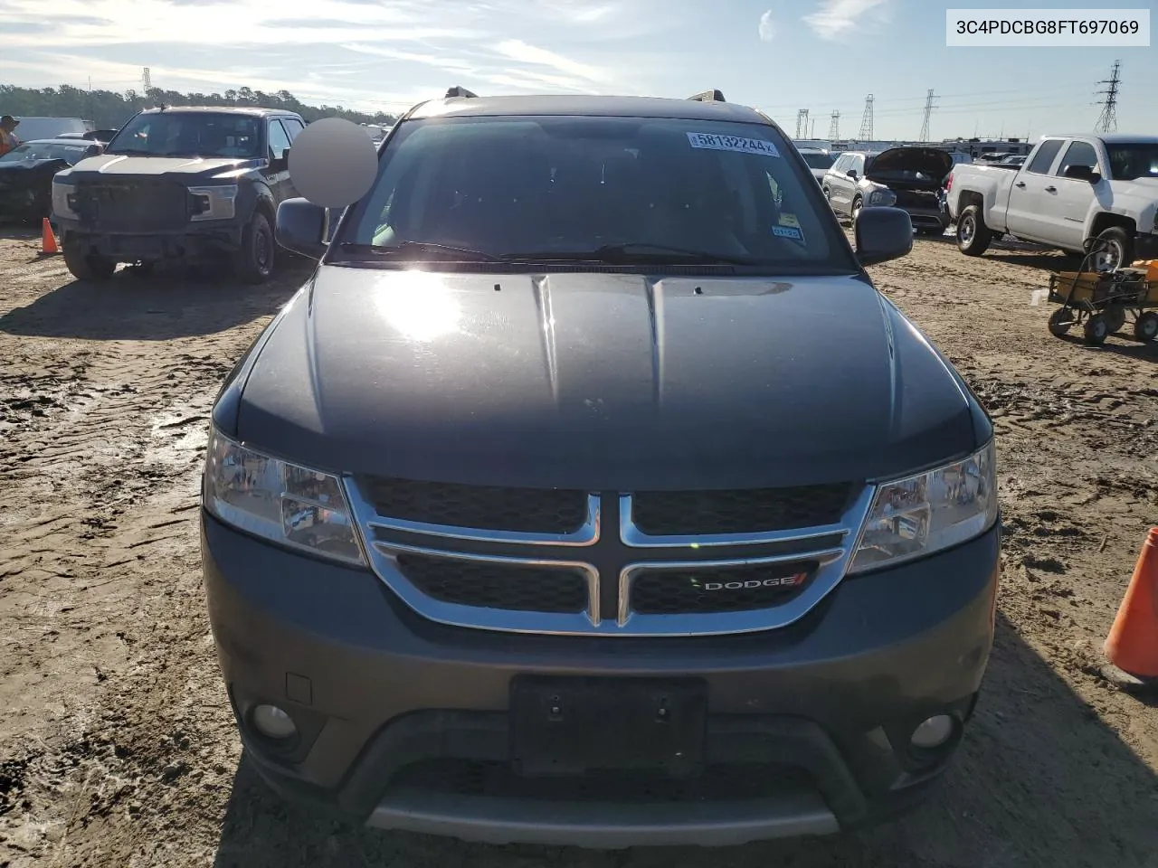 2015 Dodge Journey Sxt VIN: 3C4PDCBG8FT697069 Lot: 58132244