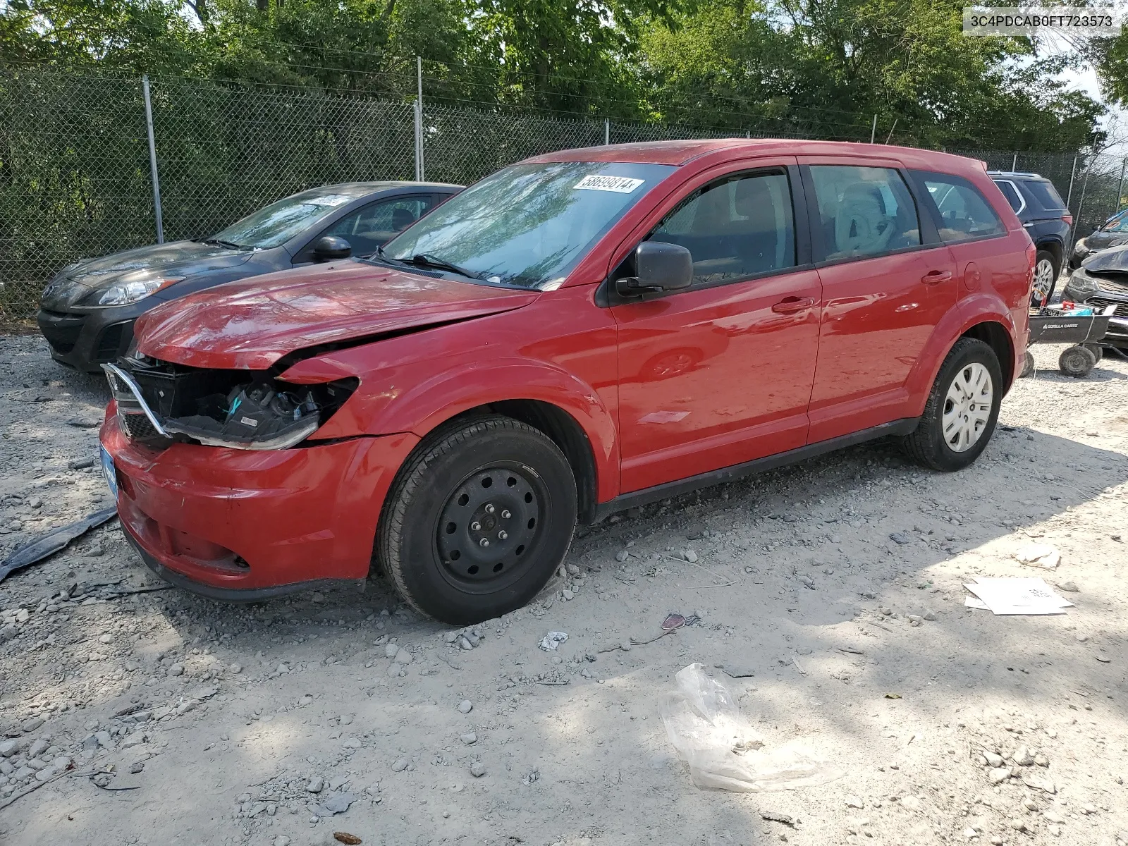 2015 Dodge Journey Se VIN: 3C4PDCAB0FT723573 Lot: 58699814