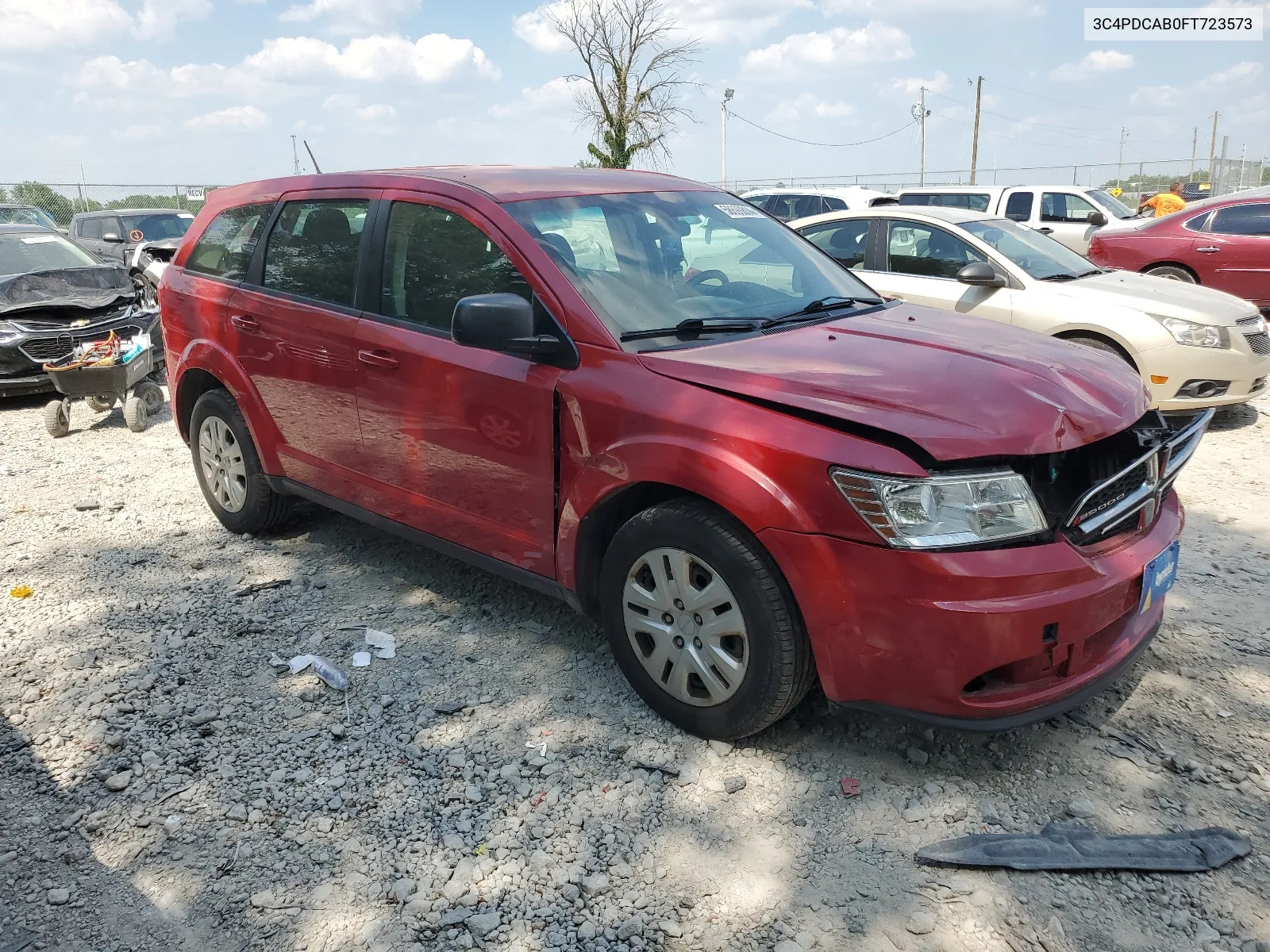 2015 Dodge Journey Se VIN: 3C4PDCAB0FT723573 Lot: 58699814