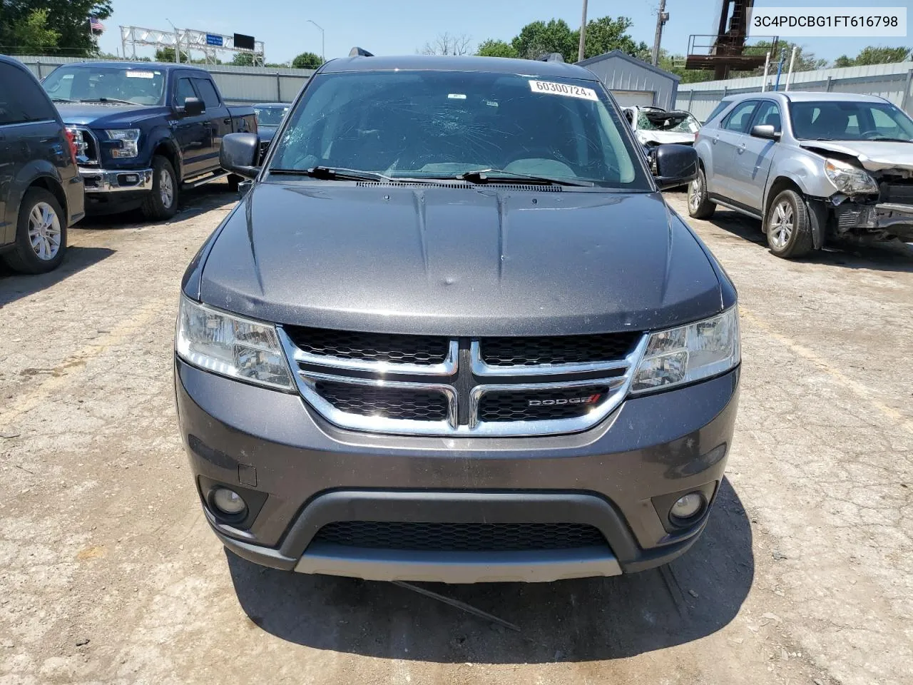 2015 Dodge Journey Sxt VIN: 3C4PDCBG1FT616798 Lot: 60300724