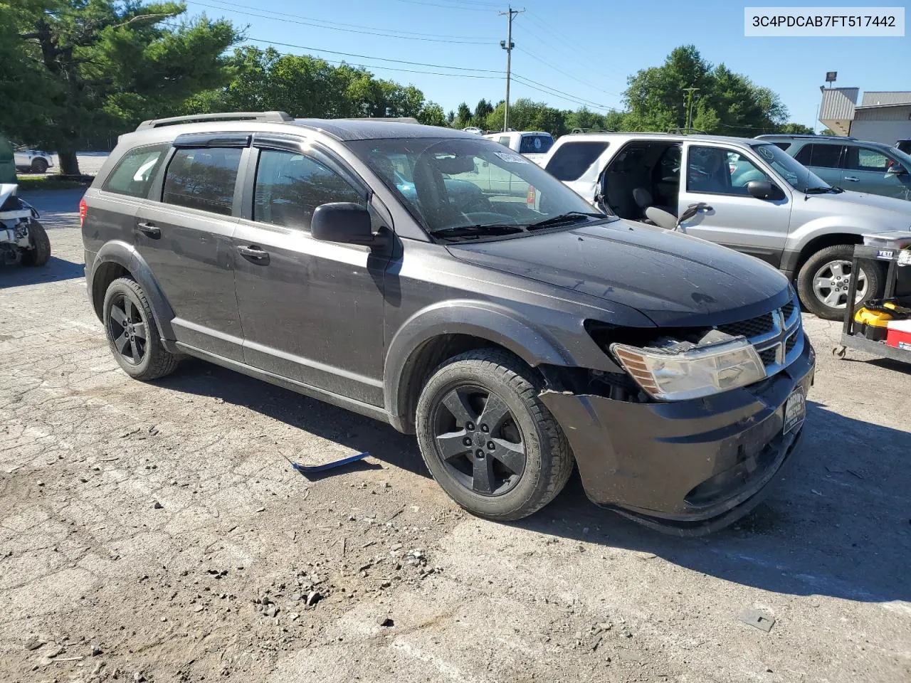 2015 Dodge Journey Se VIN: 3C4PDCAB7FT517442 Lot: 61415814