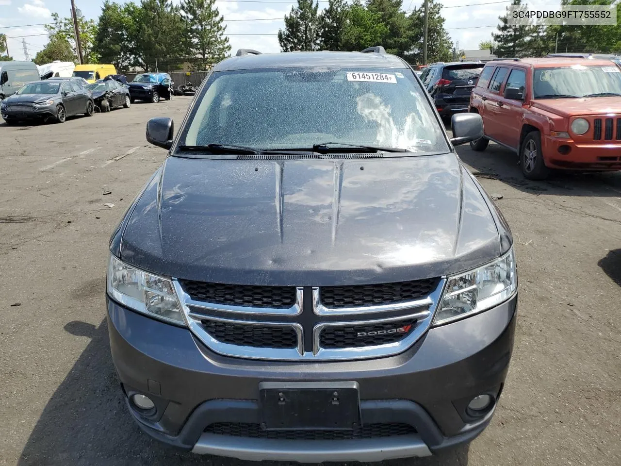 2015 Dodge Journey Sxt VIN: 3C4PDDBG9FT755552 Lot: 61451284