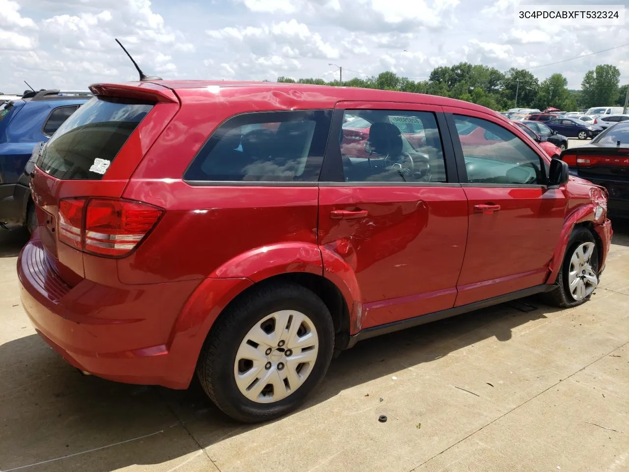 2015 Dodge Journey Se VIN: 3C4PDCABXFT532324 Lot: 62829394