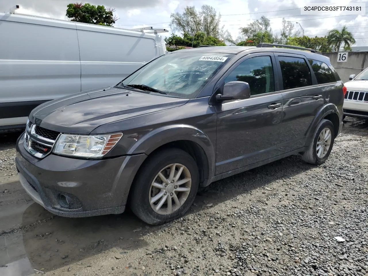 2015 Dodge Journey Sxt VIN: 3C4PDCBG3FT743181 Lot: 65643854