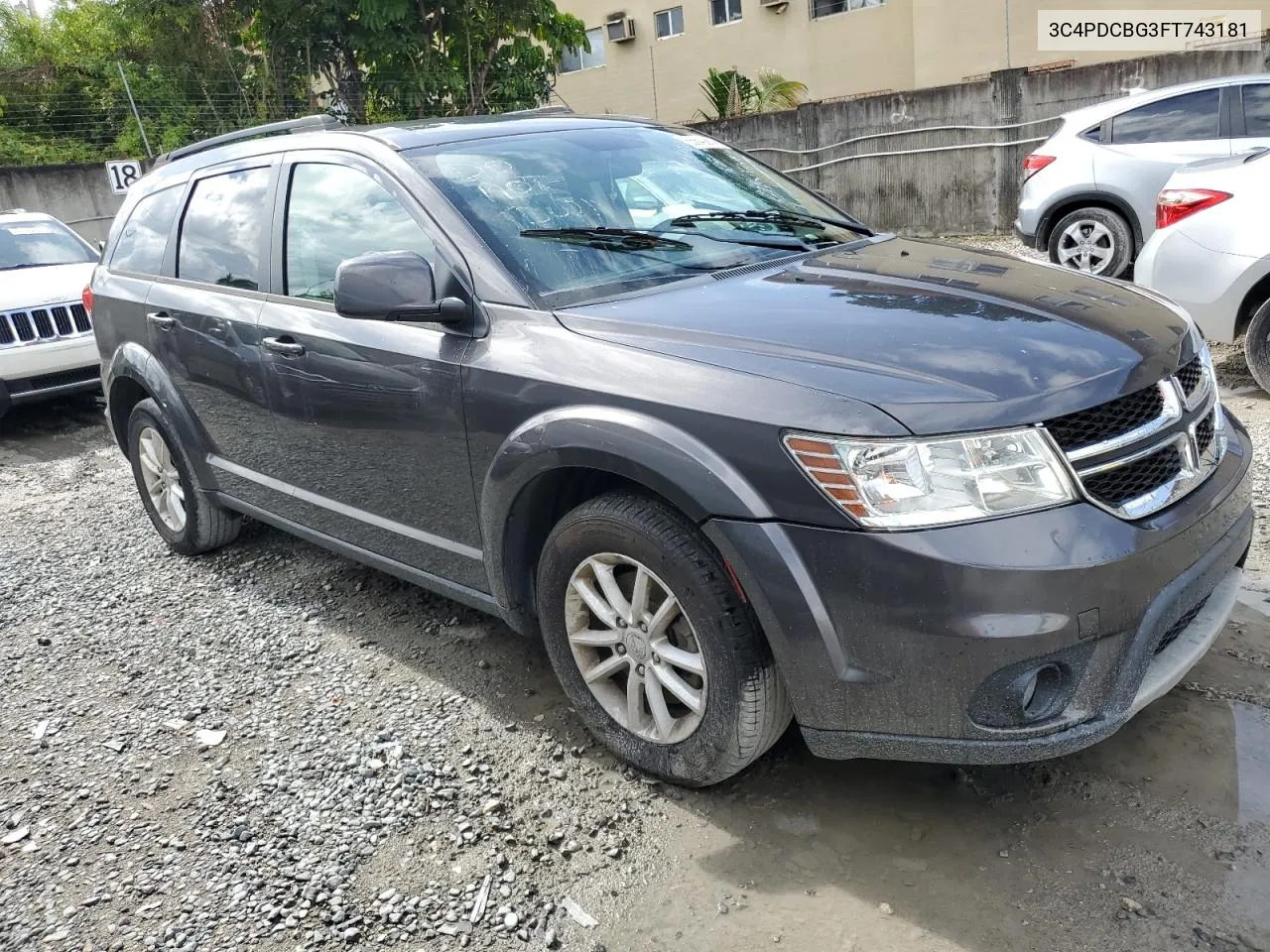 2015 Dodge Journey Sxt VIN: 3C4PDCBG3FT743181 Lot: 65643854