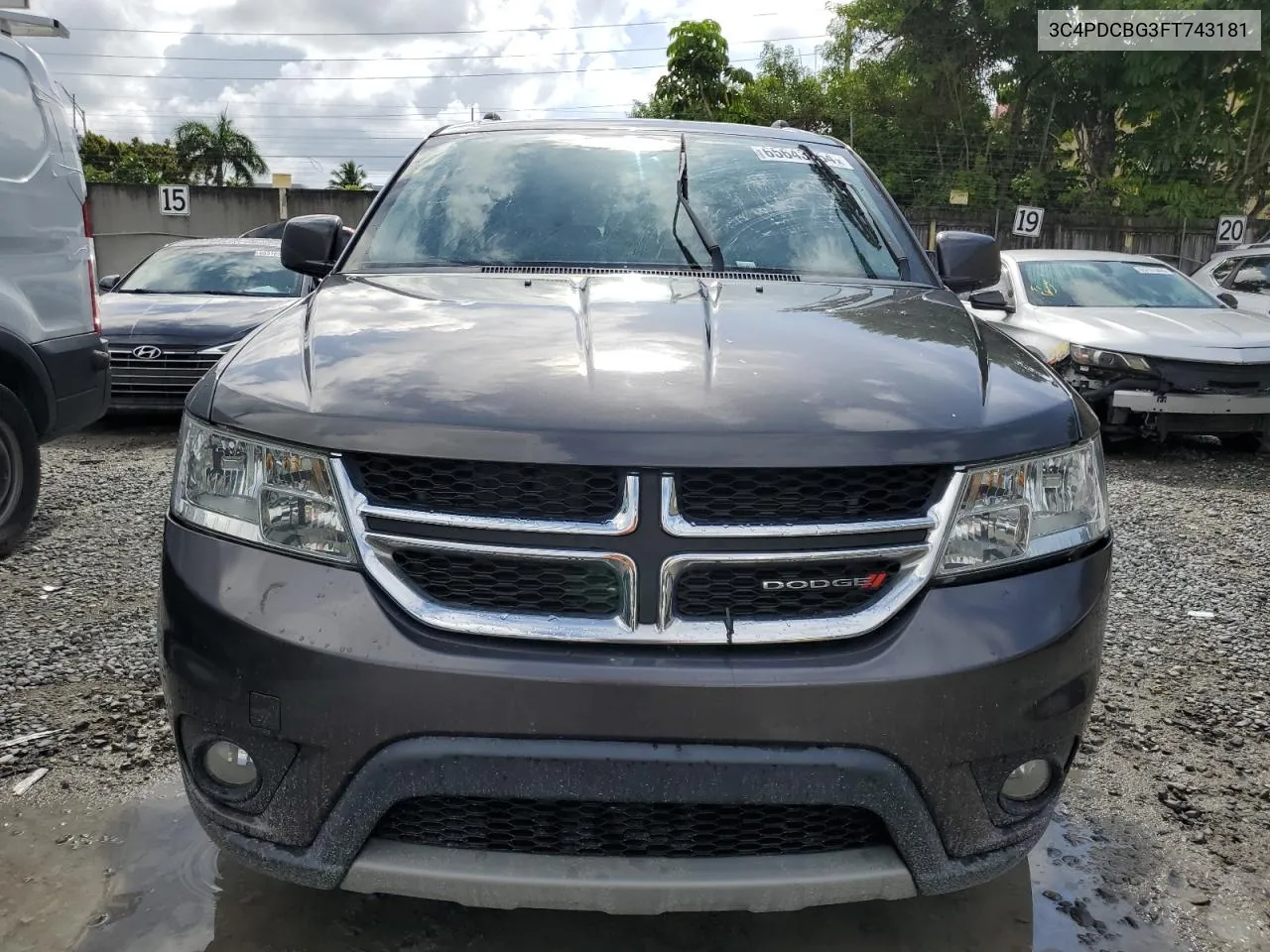 2015 Dodge Journey Sxt VIN: 3C4PDCBG3FT743181 Lot: 65643854