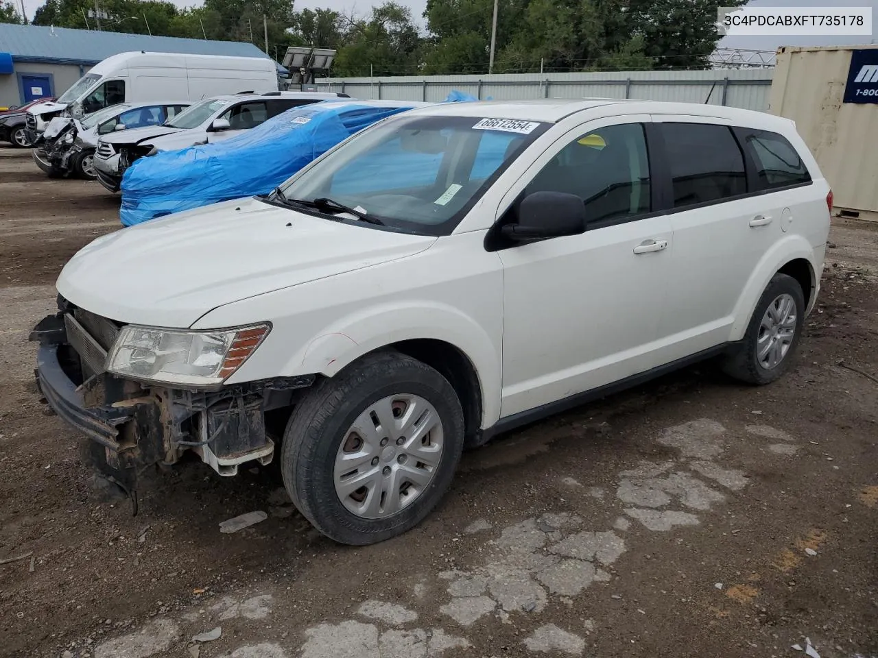 2015 Dodge Journey Se VIN: 3C4PDCABXFT735178 Lot: 66612554