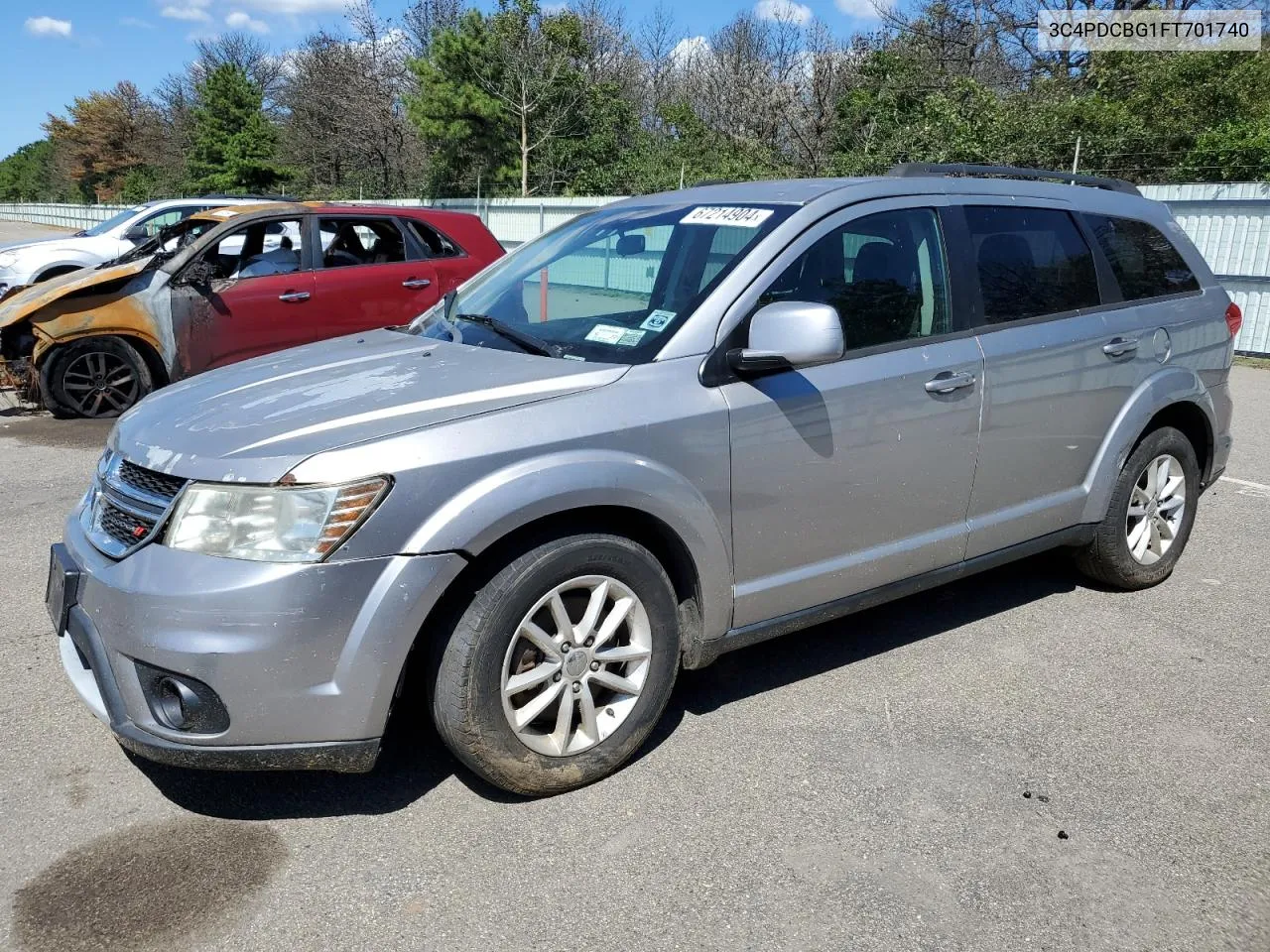 2015 Dodge Journey Sxt VIN: 3C4PDCBG1FT701740 Lot: 67214904