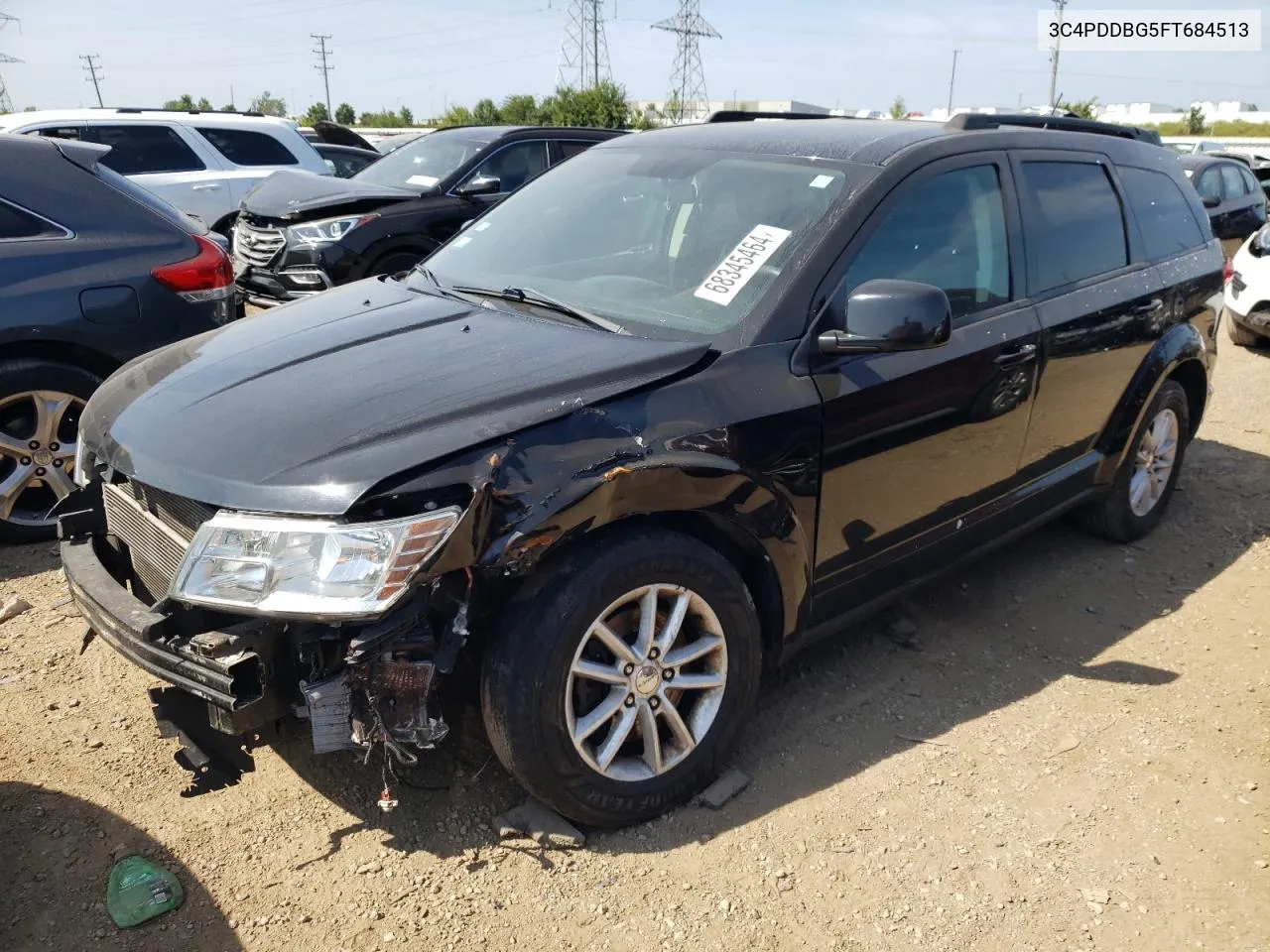 2015 Dodge Journey Sxt VIN: 3C4PDDBG5FT684513 Lot: 68345464