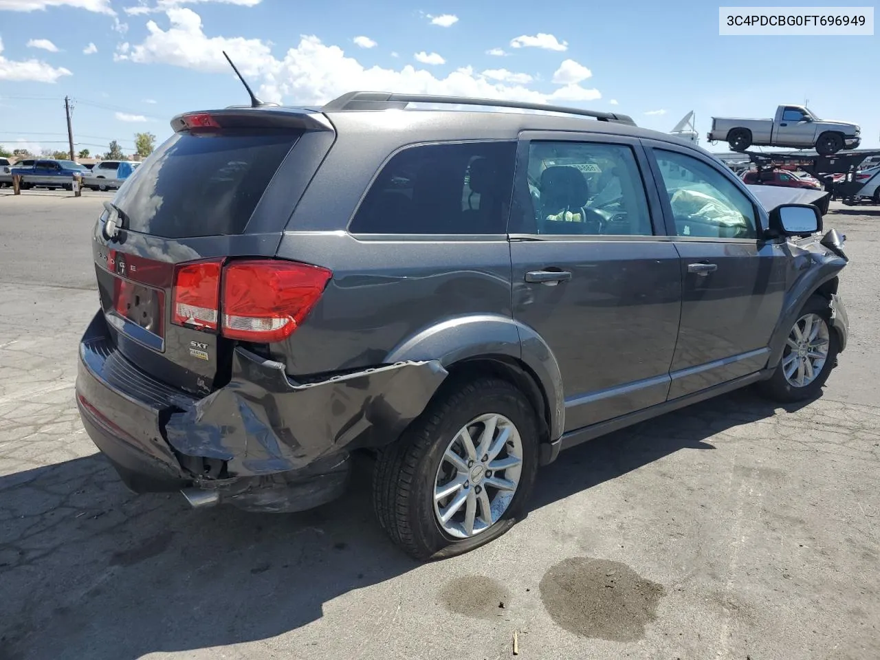 2015 Dodge Journey Sxt VIN: 3C4PDCBG0FT696949 Lot: 68845424