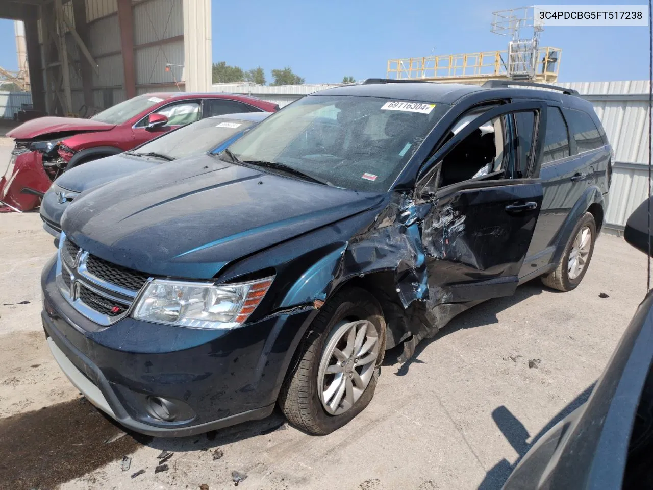 2015 Dodge Journey Sxt VIN: 3C4PDCBG5FT517238 Lot: 69116304