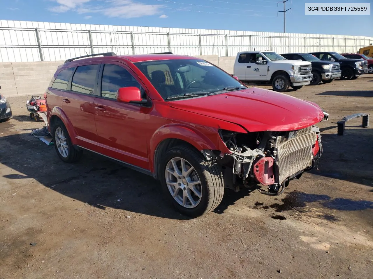 2015 Dodge Journey Sxt VIN: 3C4PDDBG3FT725589 Lot: 69365104