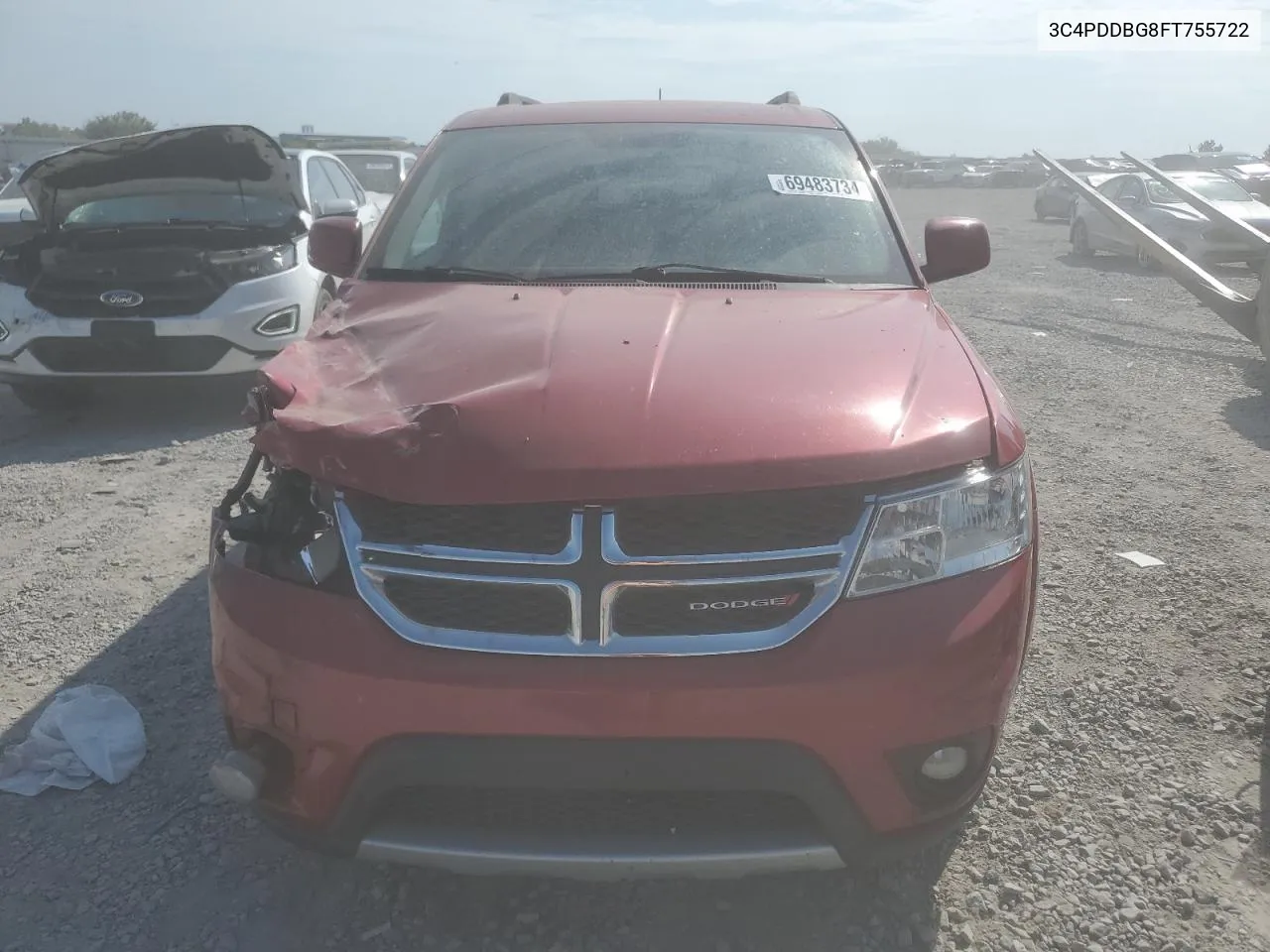 2015 Dodge Journey Sxt VIN: 3C4PDDBG8FT755722 Lot: 69483734