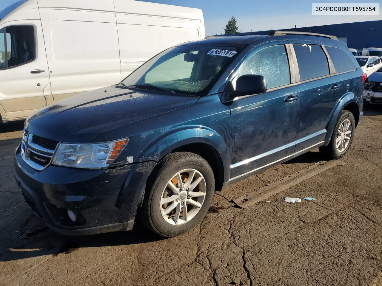 2015 Dodge Journey Sxt VIN: 3C4PDCBB0FT595754 Lot: 69867964