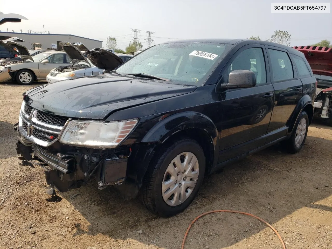 2015 Dodge Journey Se VIN: 3C4PDCAB5FT654797 Lot: 70655164