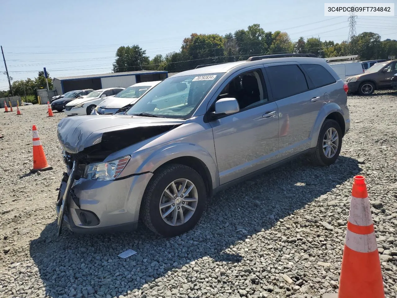 2015 Dodge Journey Sxt VIN: 3C4PDCBG9FT734842 Lot: 70792834