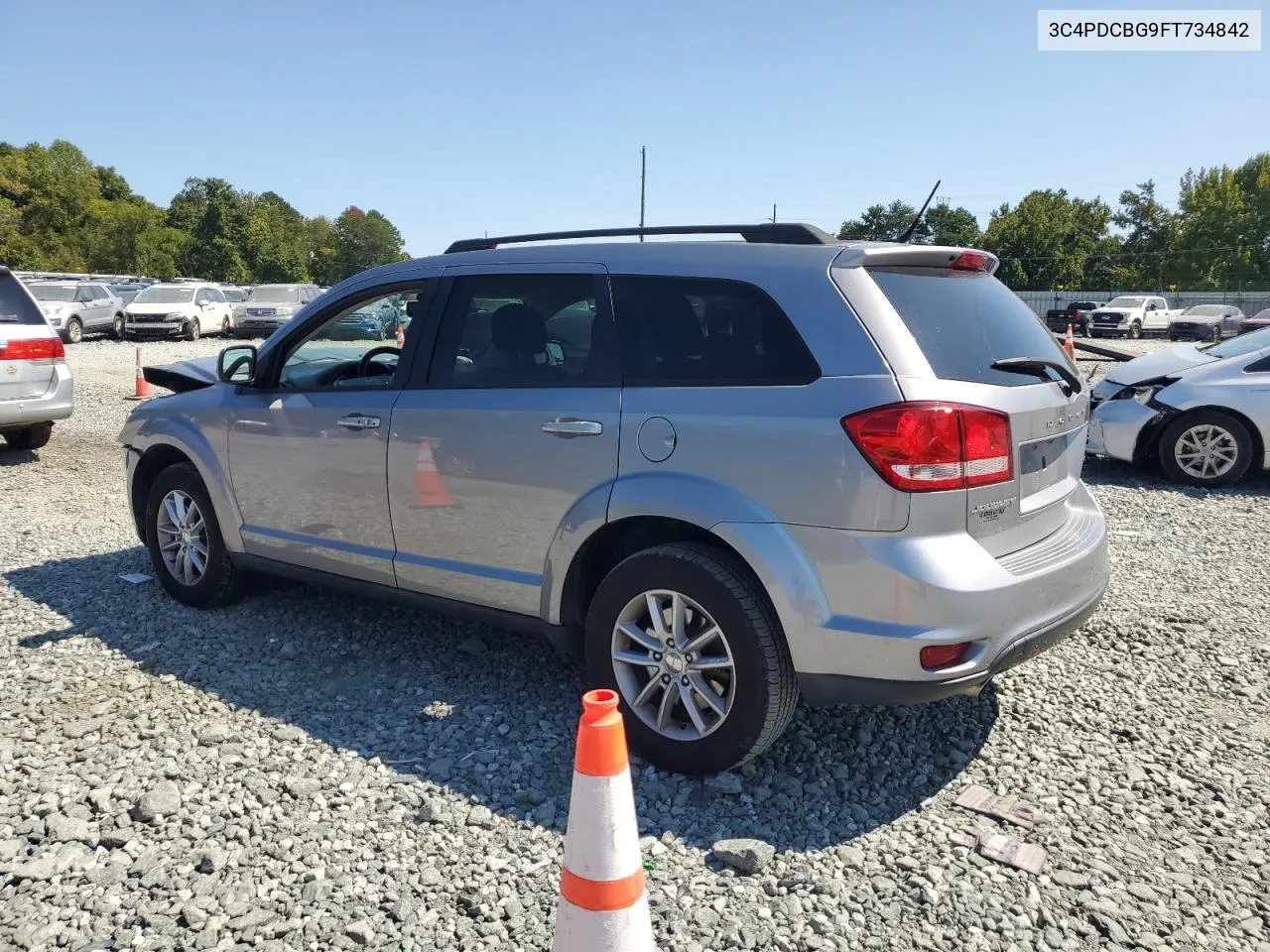 2015 Dodge Journey Sxt VIN: 3C4PDCBG9FT734842 Lot: 70792834