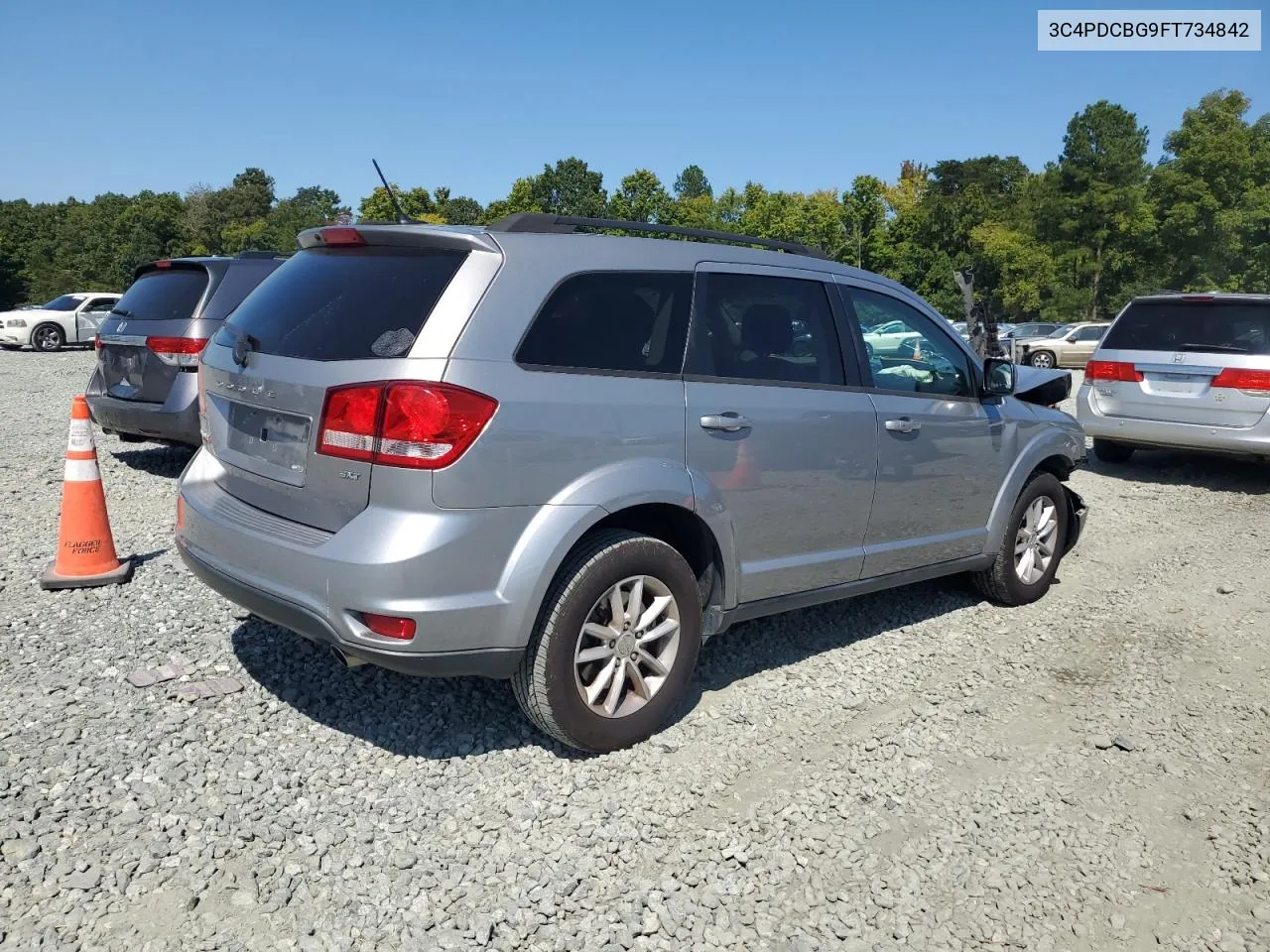 2015 Dodge Journey Sxt VIN: 3C4PDCBG9FT734842 Lot: 70792834