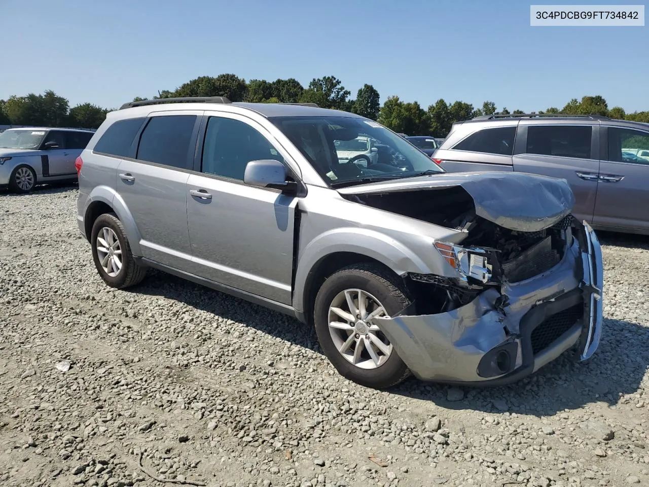 2015 Dodge Journey Sxt VIN: 3C4PDCBG9FT734842 Lot: 70792834