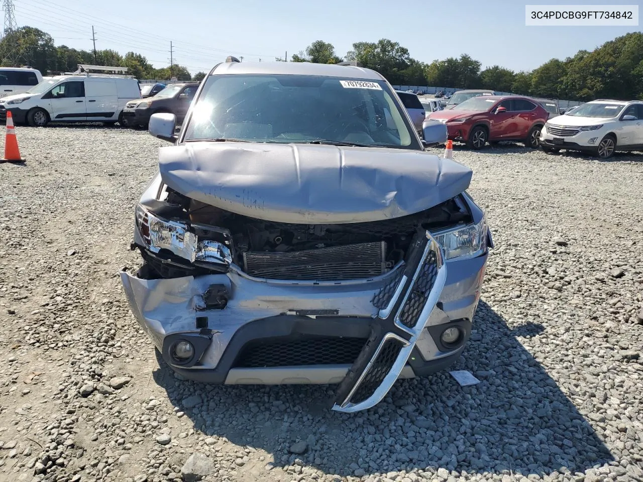 2015 Dodge Journey Sxt VIN: 3C4PDCBG9FT734842 Lot: 70792834