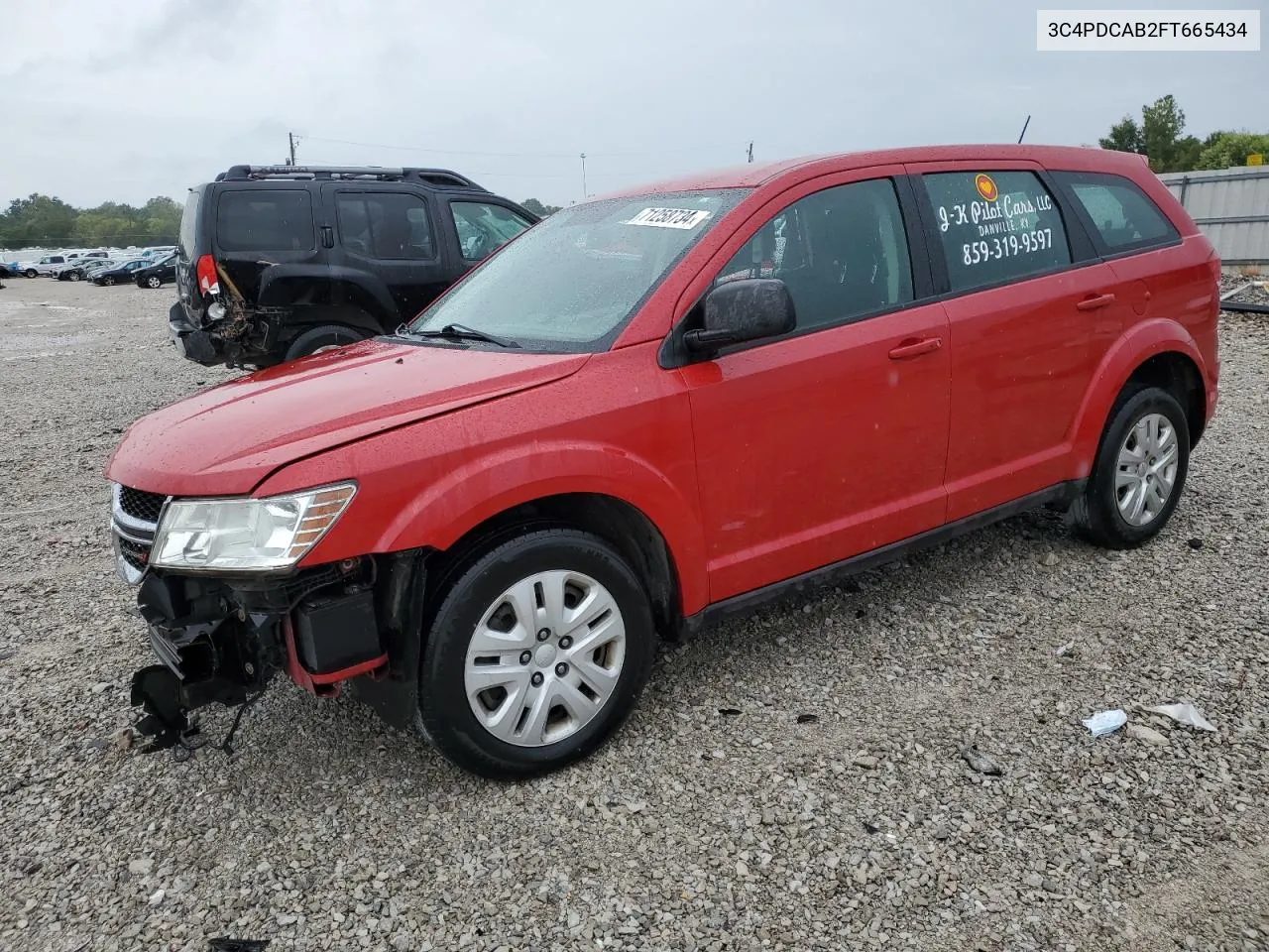 2015 Dodge Journey Se VIN: 3C4PDCAB2FT665434 Lot: 71258734