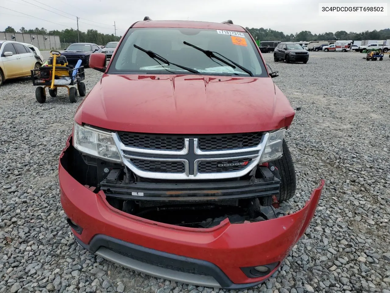 2015 Dodge Journey Limited VIN: 3C4PDCDG5FT698502 Lot: 71817314