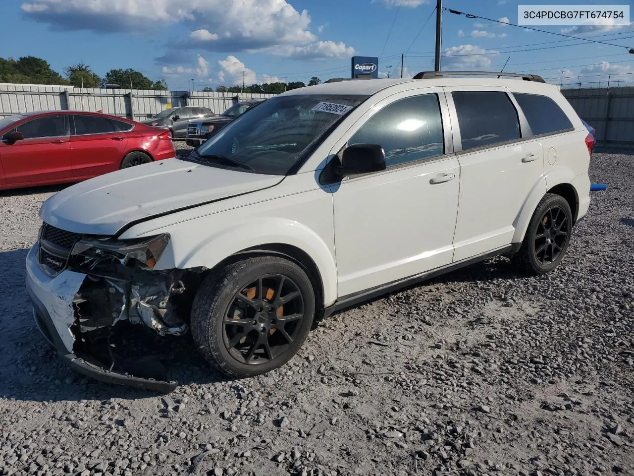 2015 Dodge Journey Sxt VIN: 3C4PDCBG7FT674754 Lot: 71952824