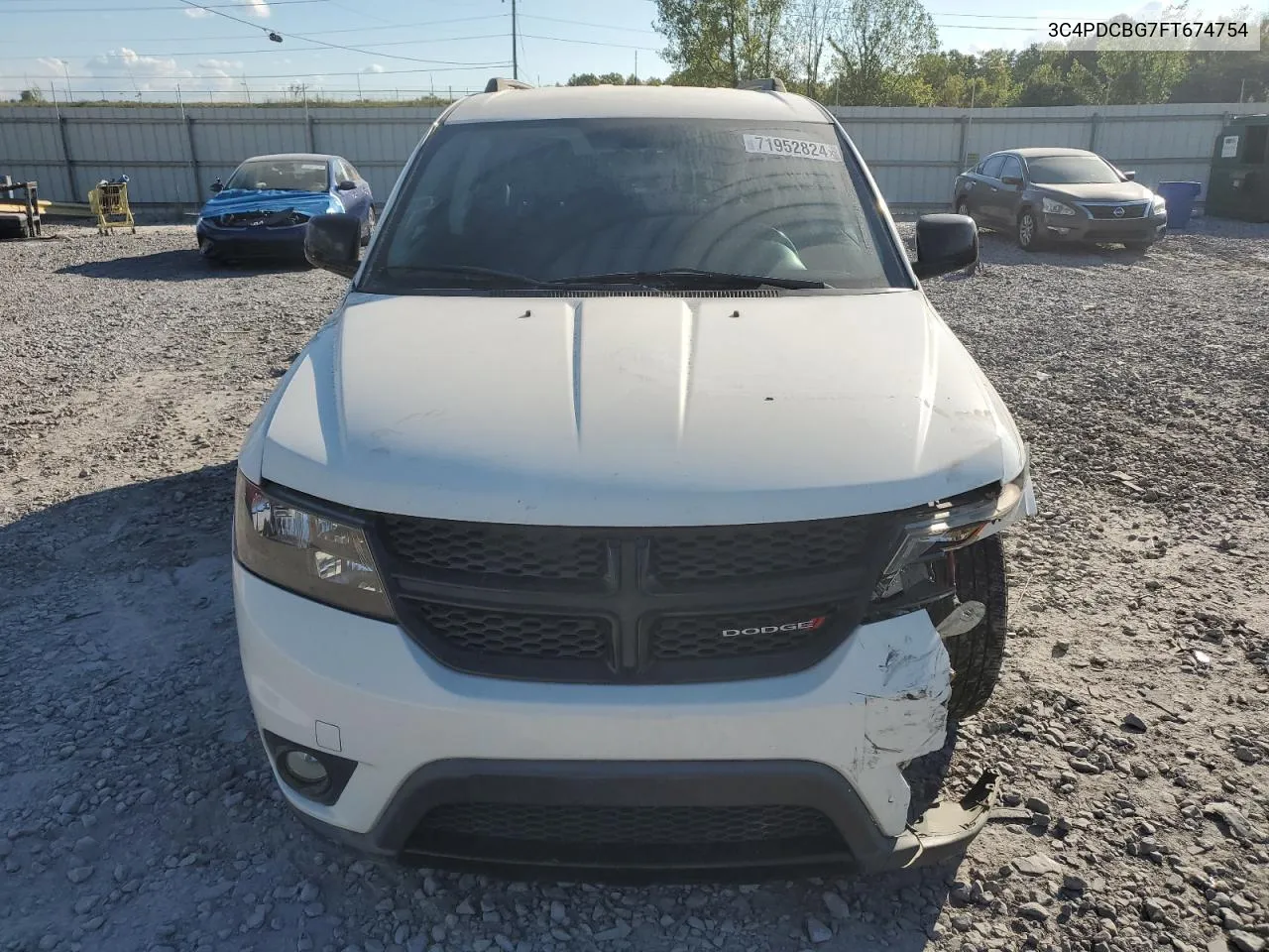 2015 Dodge Journey Sxt VIN: 3C4PDCBG7FT674754 Lot: 71952824