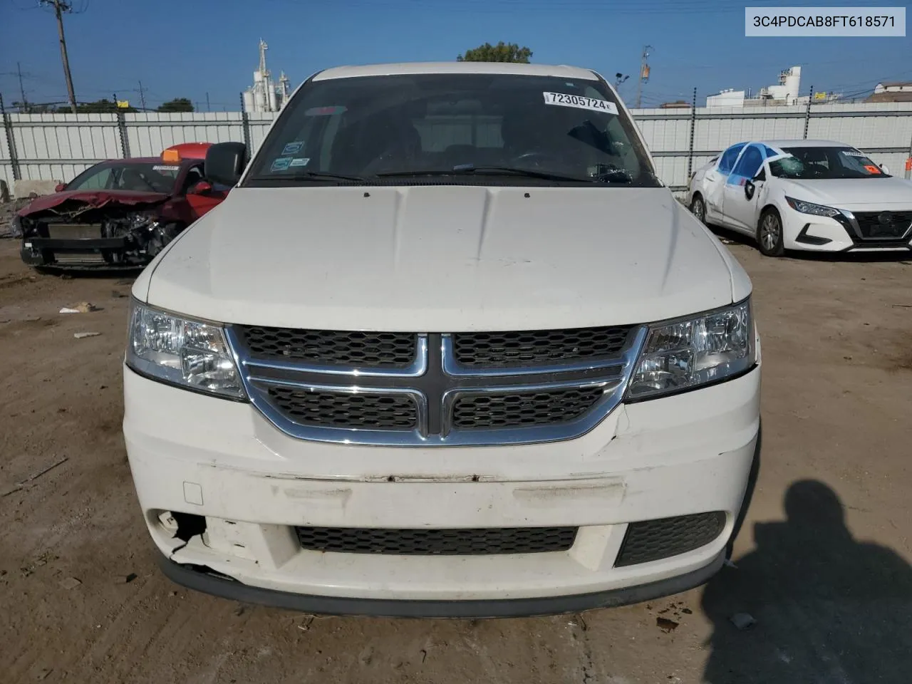 2015 Dodge Journey Se VIN: 3C4PDCAB8FT618571 Lot: 72305724