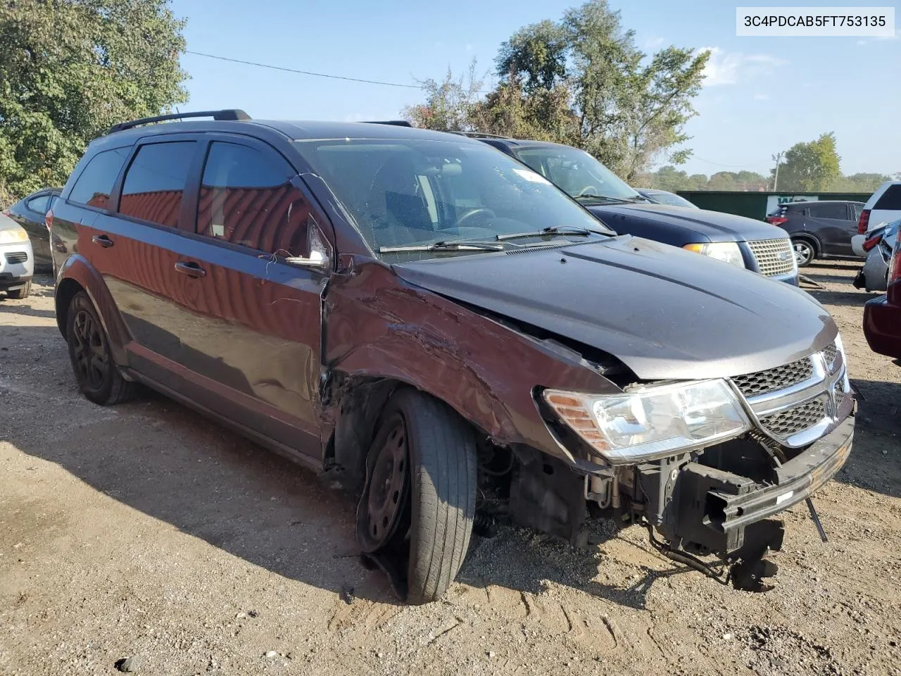 2015 Dodge Journey Se VIN: 3C4PDCAB5FT753135 Lot: 72426374