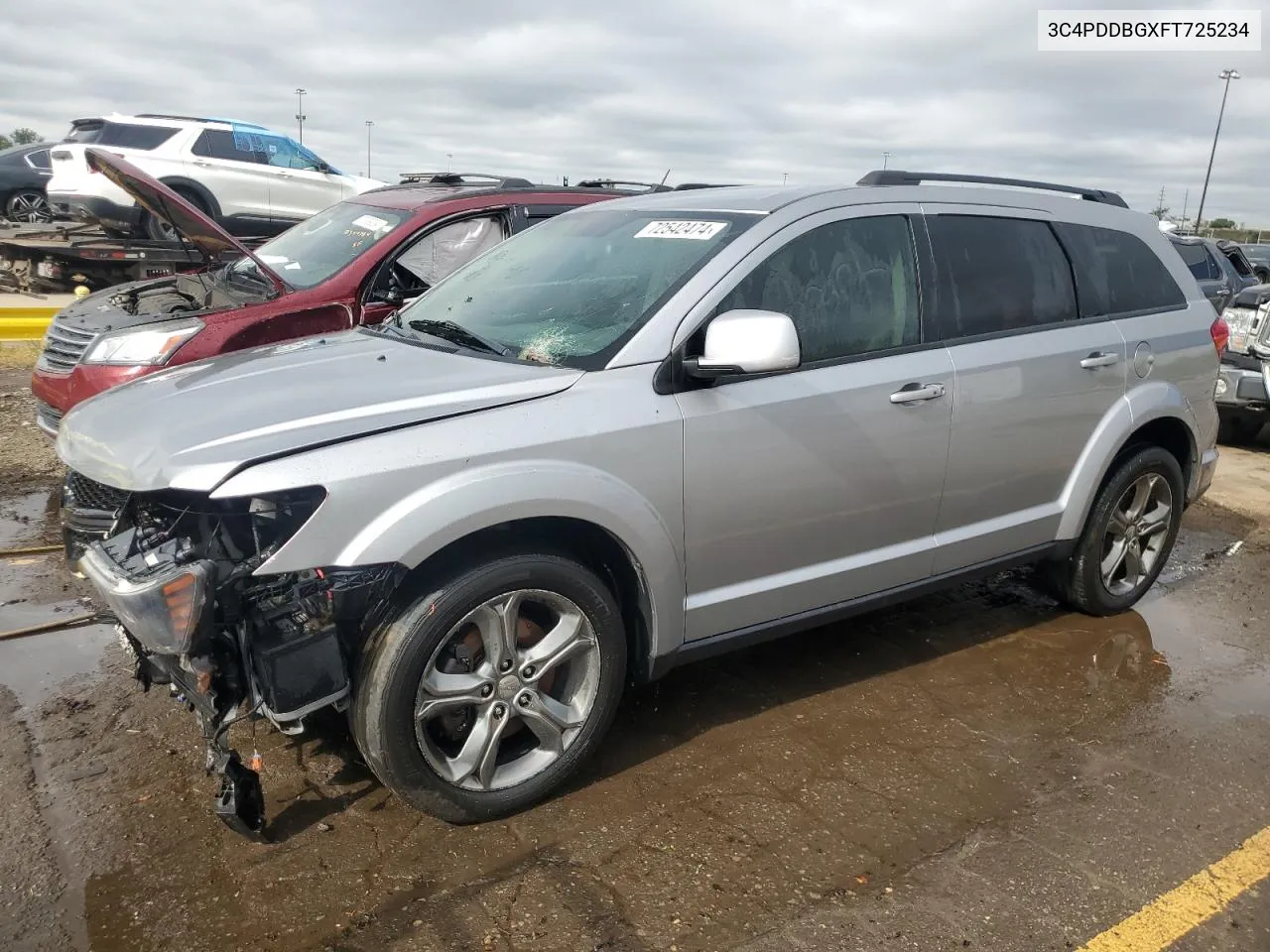 2015 Dodge Journey Sxt VIN: 3C4PDDBGXFT725234 Lot: 72542474