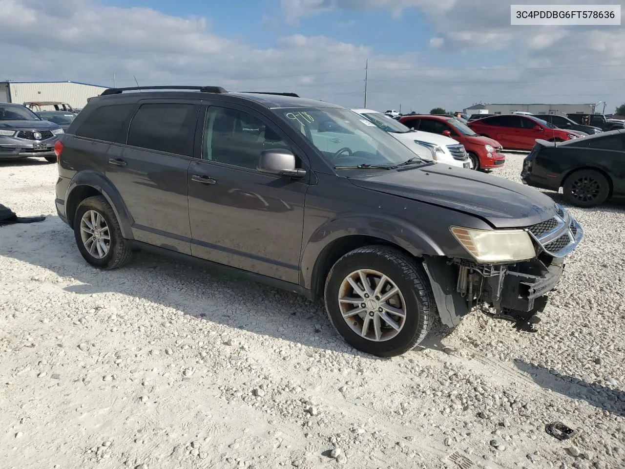 2015 Dodge Journey Sxt VIN: 3C4PDDBG6FT578636 Lot: 72554594