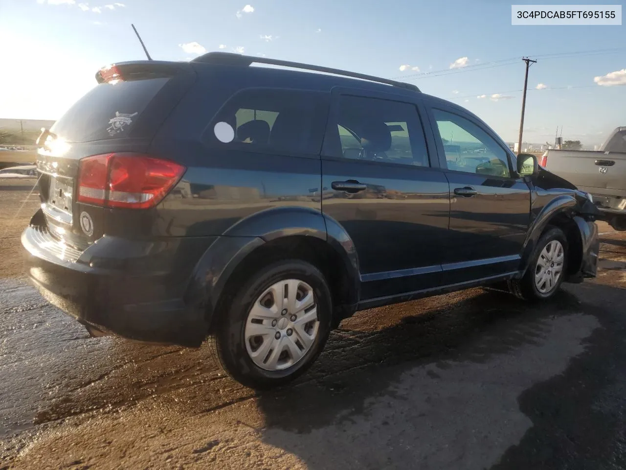 2015 Dodge Journey Se VIN: 3C4PDCAB5FT695155 Lot: 72772314